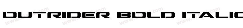 outrider bold italic字体转换